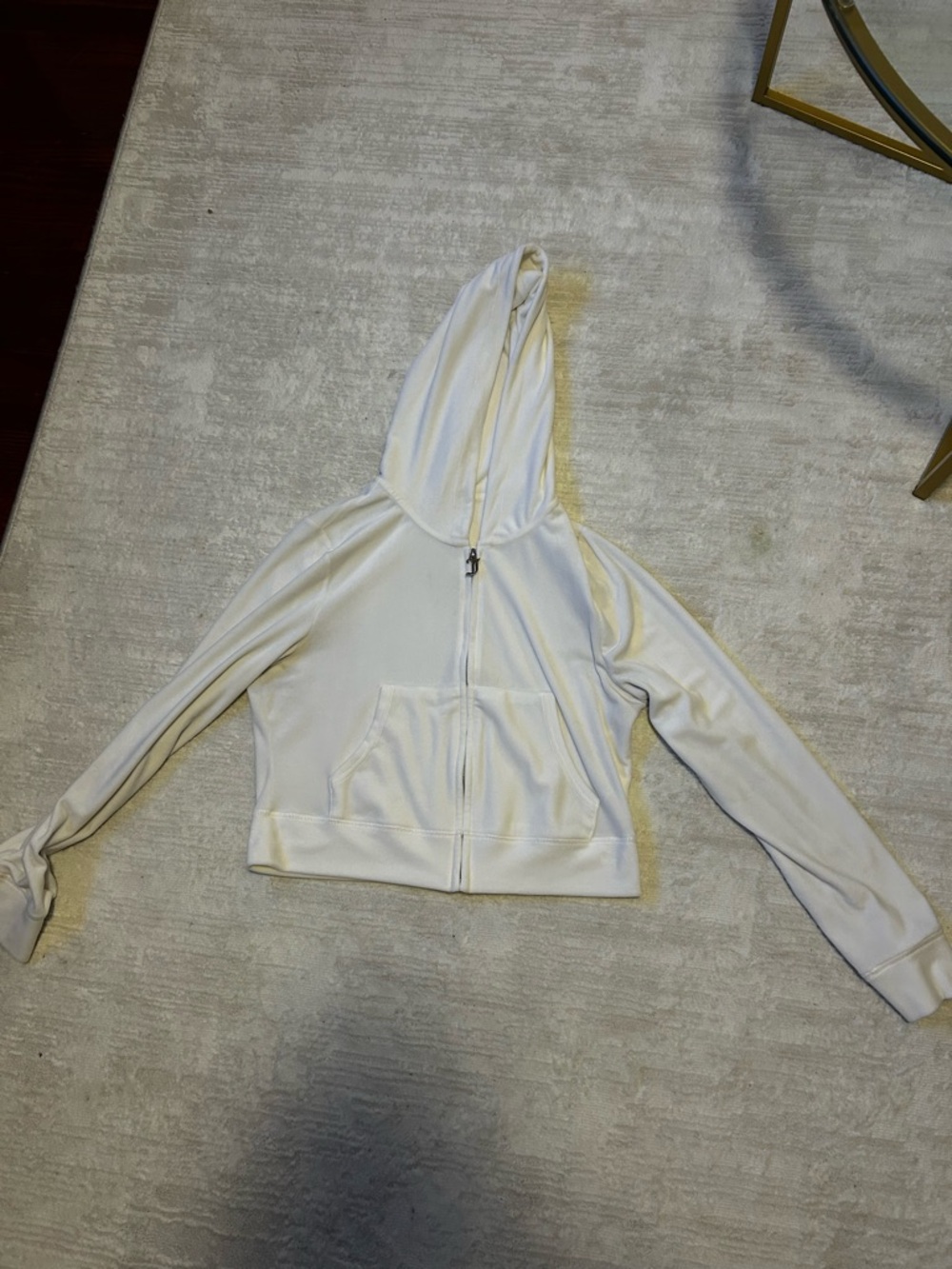Juicy Couture White Zip-Up Hoodie
